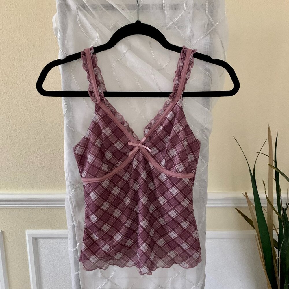 Madden Girl Y2k Style Plaid Camisole